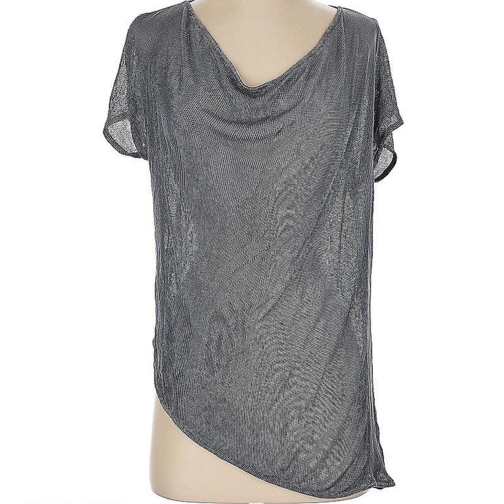 Benjamin Jay Sheer Top with cowl neckline